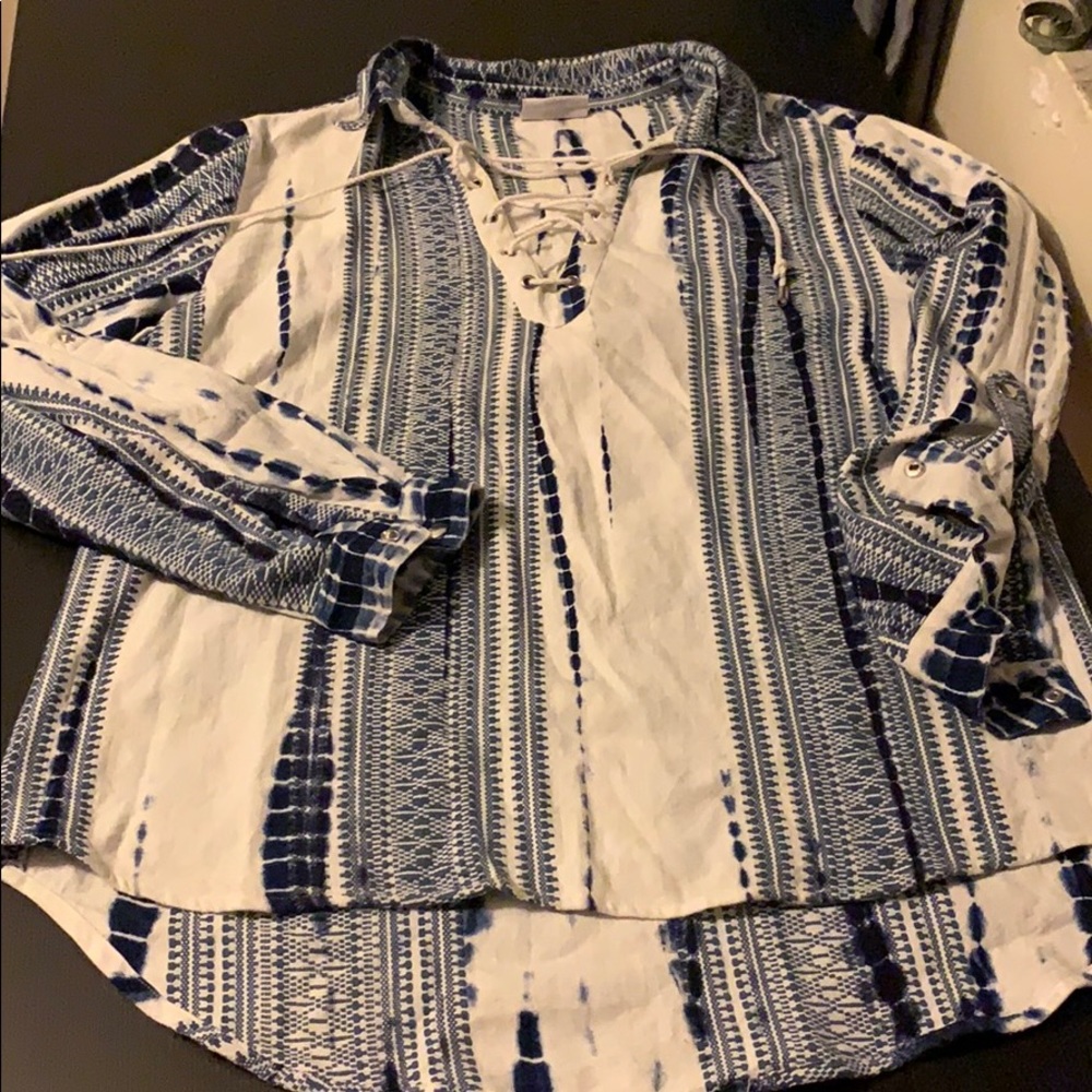 boho style front lace top